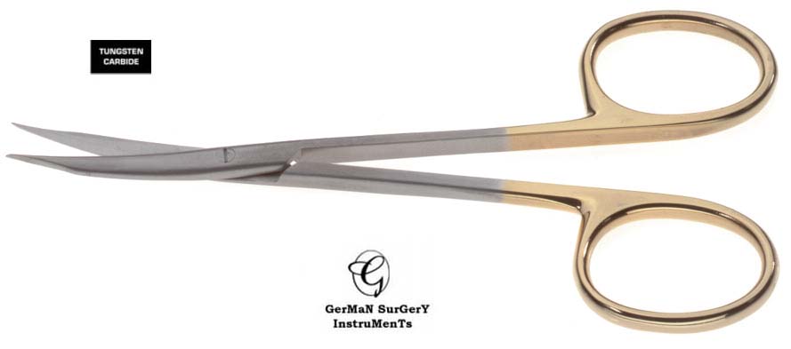 Super Sharp Stevens Tenotomy Scissors - TC - Gold and Black Rings