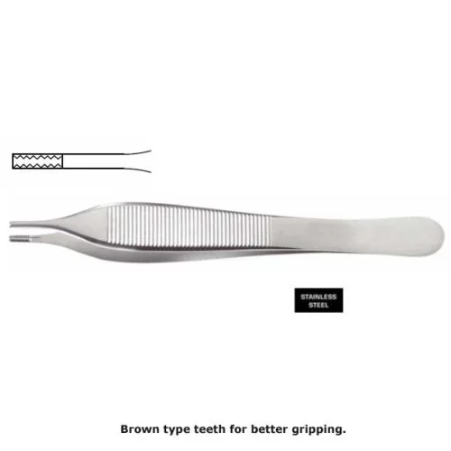 Brown-Adson Forceps, Fine Brown Teeth