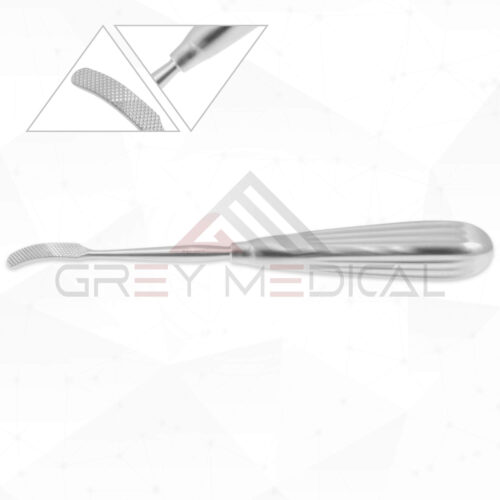 Aufricht Glabella Rasp - Cross serrated, Curved backward, Up & Down Cutting