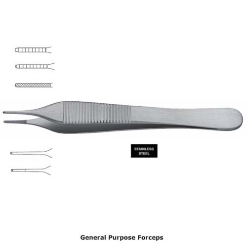 Adson Forceps, 4 3/4" (12cm), Stainless Steel, General Purpose Forceps