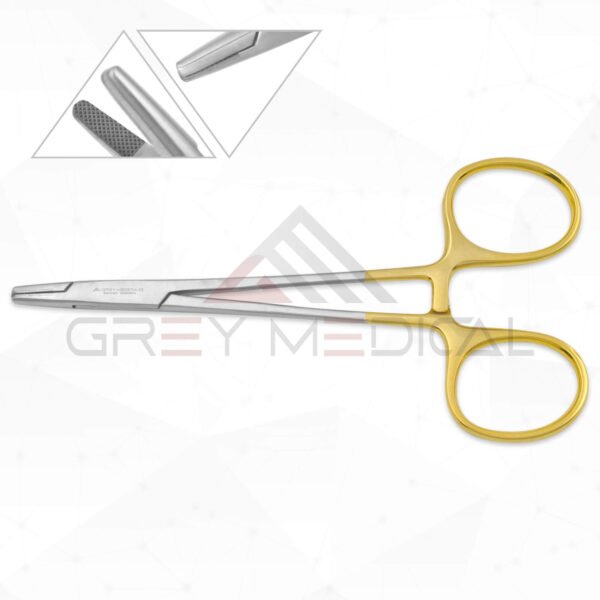 Derf Needle Holder - Tungsten Carbide Serrated Jaws