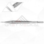Double-Action Micro Needle Holder - Round Handle W Diamond Surface