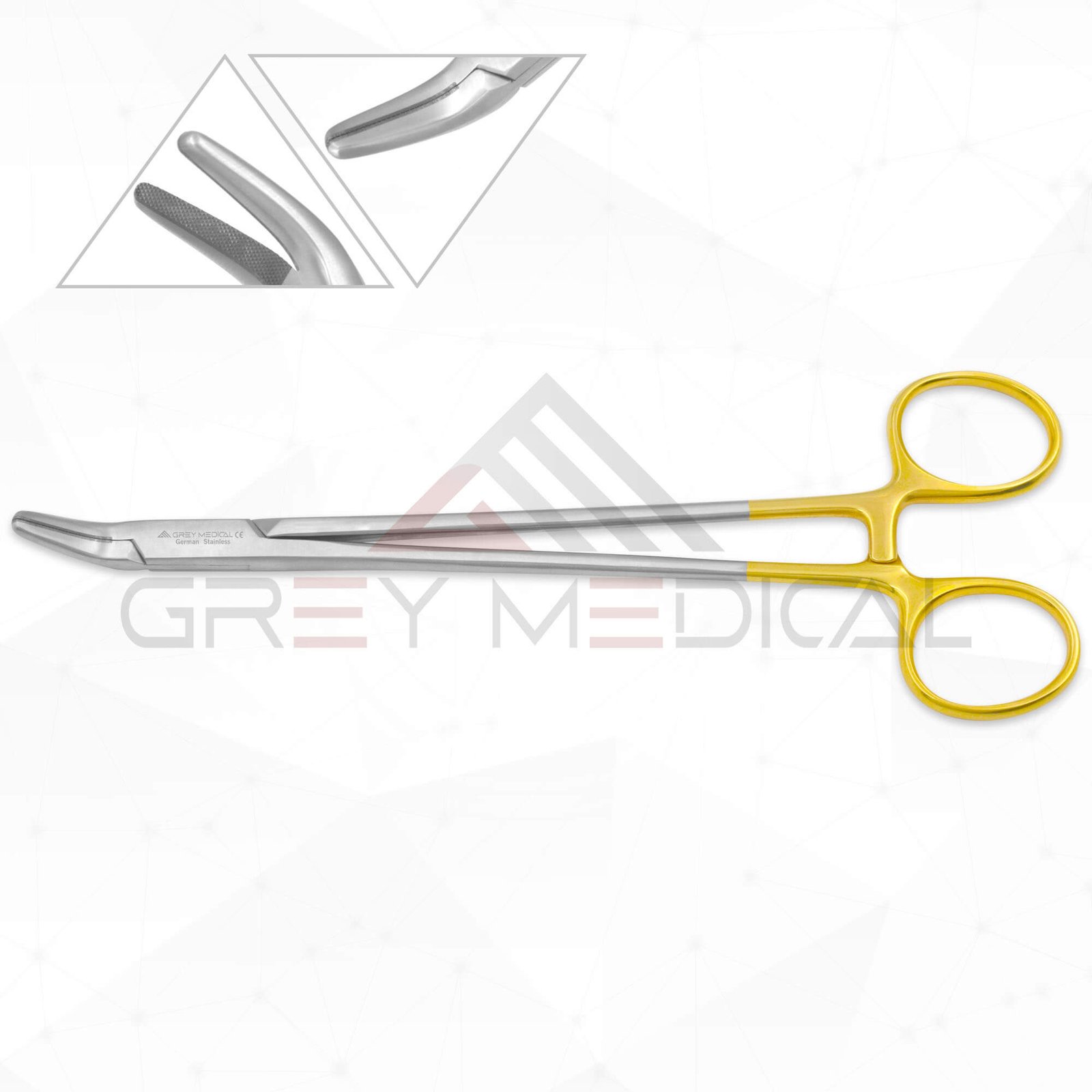Finochietto Needle Holder - Tungsten Carbide, Angled Jaws 1 Finochietto Needle Holder - Tungsten Carbide, Angled Jaws