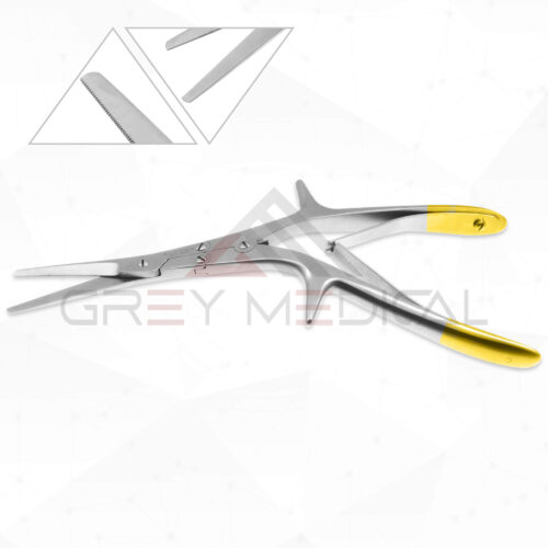 Gorney Turbinate Nasal Scissors, Angled, Serrated - Tungsten Carbide