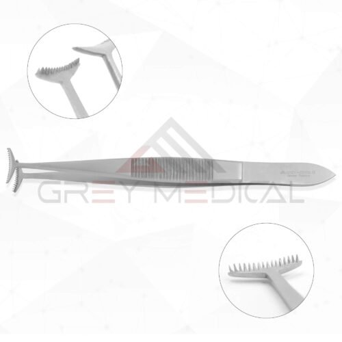 Green Fixation Delicate Tissue Forceps
