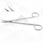 Kelly Dissecting Scissors, Curved - Serrated Tungsten Carbide