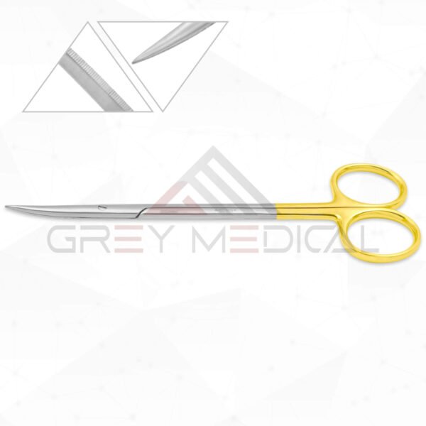 Metzenbaum Scissors - Serrated, Tungsten Carbide, Sharp Tips