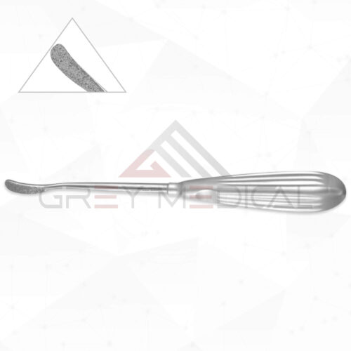 Peet Glabellar Rasp - Diamond Surface, Flat Curved