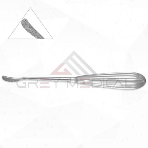 Peet Glabellar Rasp - Diamond Surface, Flat Curved