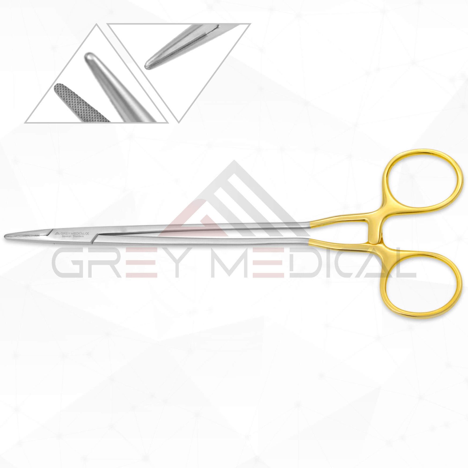 Swedish Needle Holder - Tungsten Carbide Serrated Delicate Jaw, Light Handles