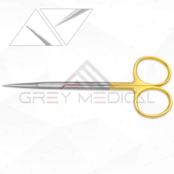 Tebbetts Delicate Dissecting Scissors, Curved, Serrated SuperCut