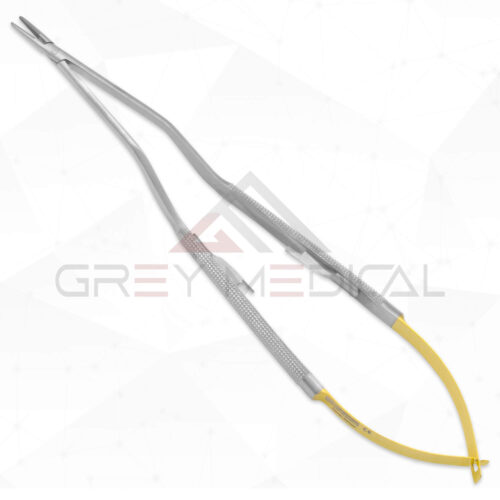 Tebbetts Intranasal Needle Holder - Bayonet, Tungsten Carbide Serrated Jaw