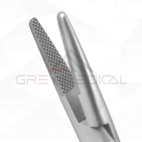 Tebbetts Intranasal Needle Holder - Bayonet, Tungsten Carbide Serrated Jaw