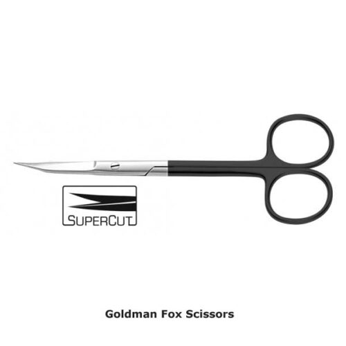 Solz Gold Tip Supercut Serrated Scissors - Slight Bevel on Shank