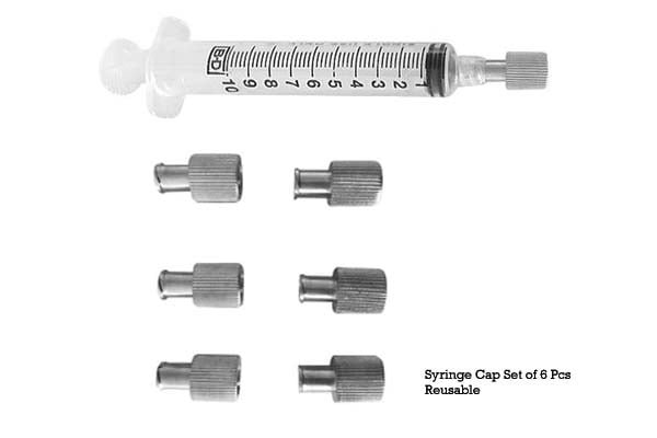 Syringe caps sets of 6 Pcs Reusable