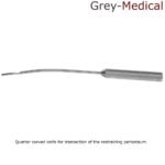 Daniel Endoscopic Forehead Knife Handle, Quarter Curved 9'' 23 cm, Stainless Steel