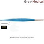 Skinner Insulated Forceps, 9'' 23 cm 4000 Jaw, 1 x 2, Tungsten Carbide