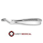 UPPER MOLAR APICAL RETENTION FORCEPS, BAYONET W/ SUBGINGIVAL BEAK