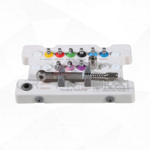 Universal Dental Implant Restoration Kit With Torque Wrench Screw And Ratchet Driver