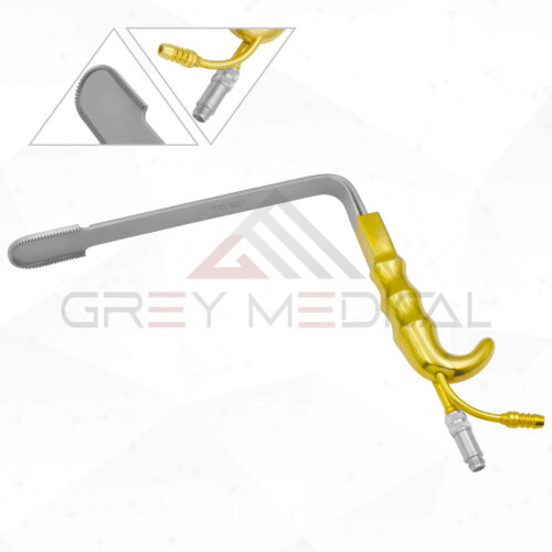 Epstein Lighted Breast Retractor W Fiber Optics & Suction