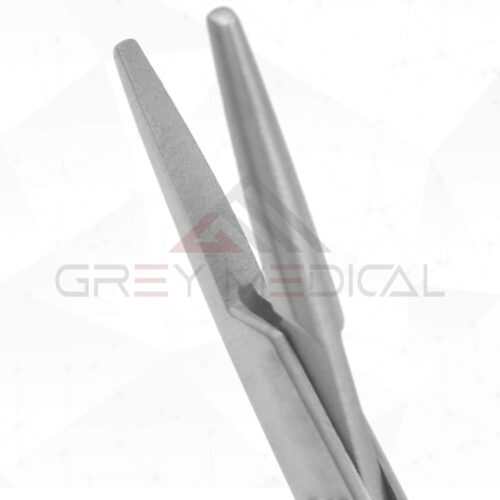 Neivert Needle Holder - Tungsten Carbide Serrated Jaws, One Angled Ring