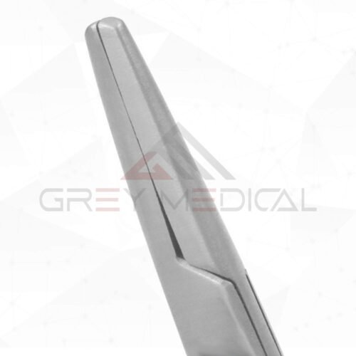 Neivert Needle Holder - Tungsten Carbide Serrated Jaws, One Angled Ring