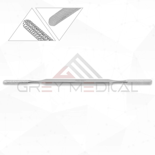 Fomon Nasal Rasp, Double-Ended, Flat & Convex Ends