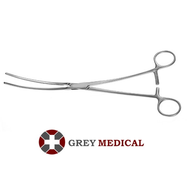 Aortic Aneurysm Clamp - Reversed Handle Curvature - Debakey Jaws