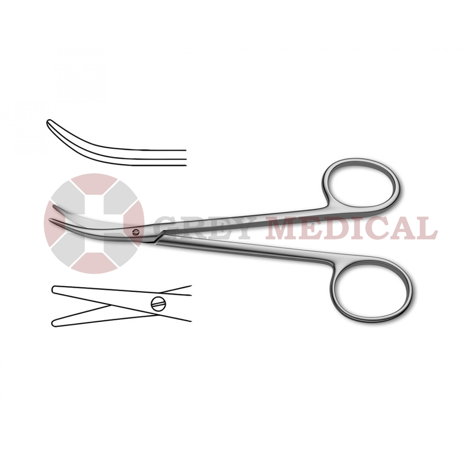 Cinelli Lower Lateral Scissors - Strong Curved Nasal Scissors