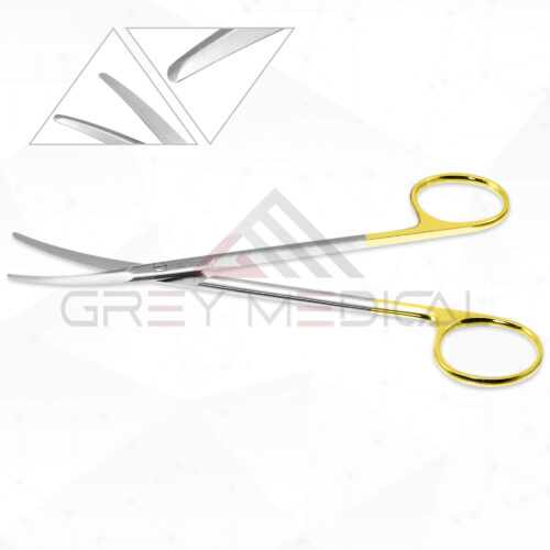 Kaye Facelift Scissors, Curved, Serrated Tungsten Carbide