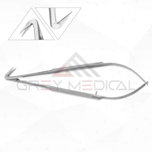 Jacobson Micro Scissors - Round Handle - Angled Tips