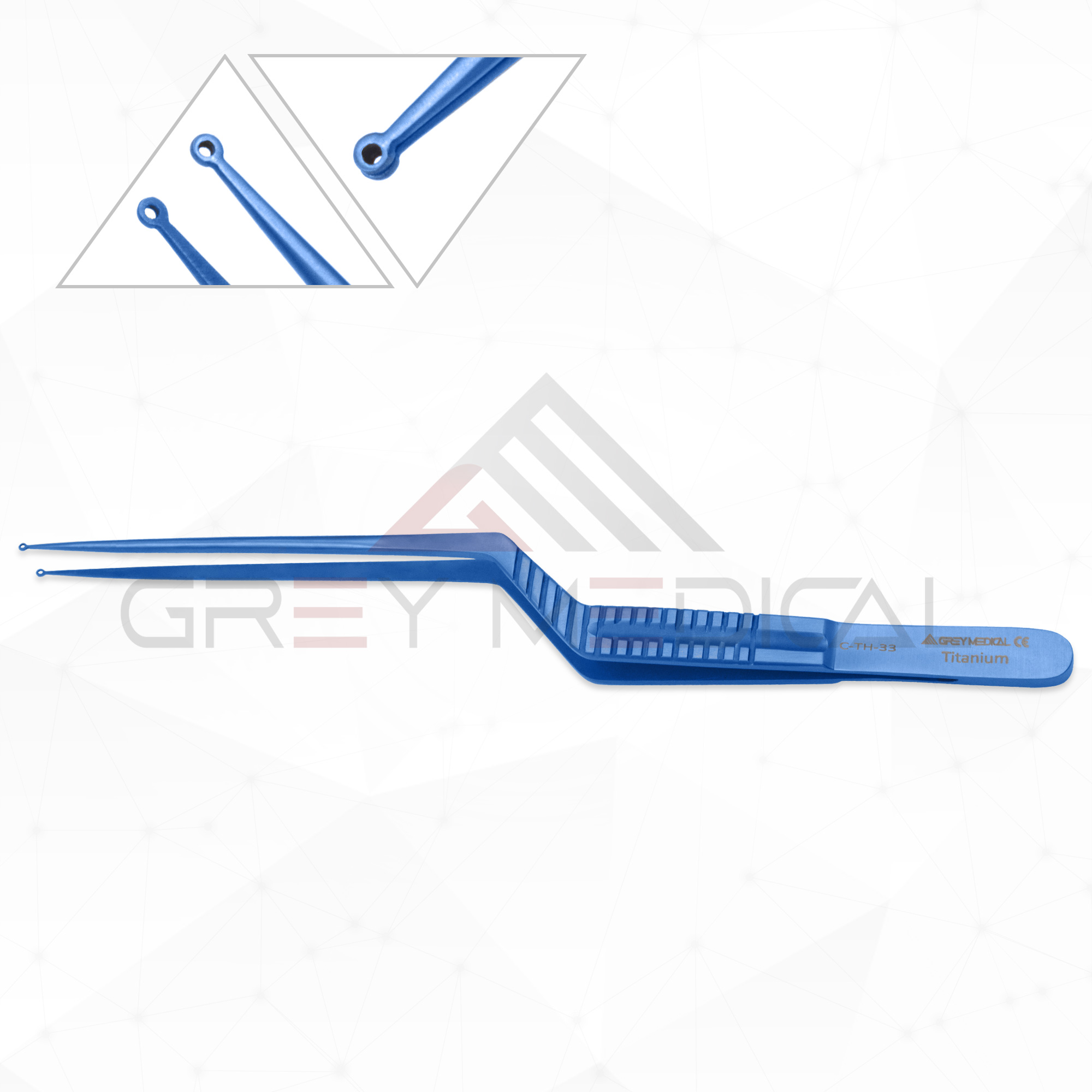 Buy Titanium Bayonet-Style Ring Tip Micro Forceps - Smooth Tips Online ...