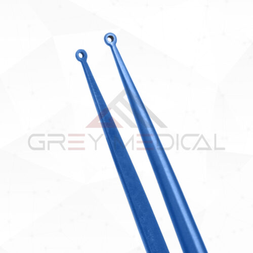 Titanium Bayonet-Style Ring Tip Micro Forceps - Smooth Tips - Image 3