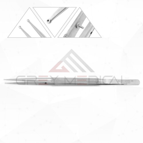 Grey Micro Ring Tip Forceps