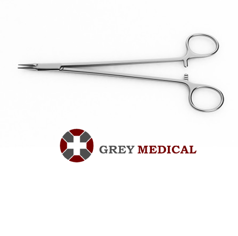 Grey Micro Vascular Needle Holder - Tungsten Carbide Dusted Jaws