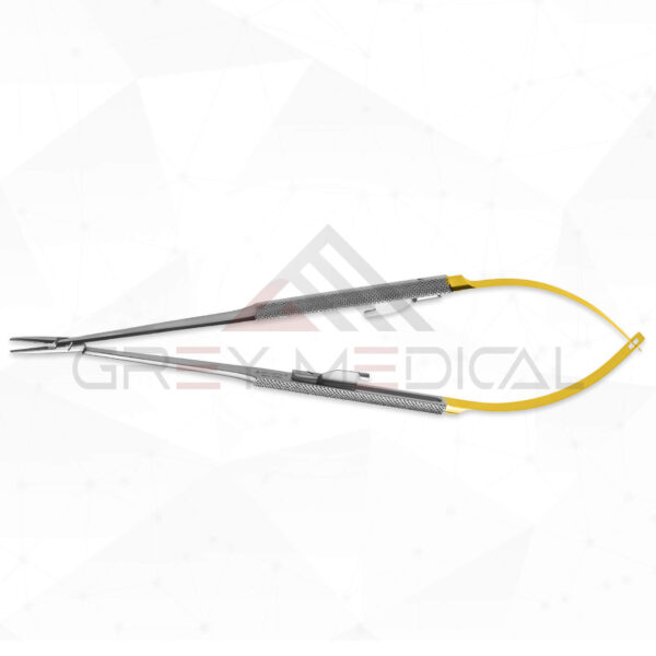 Jacobson Micro Needle Holder - Round Handle, Tungsten Carbide Dusted Jaws