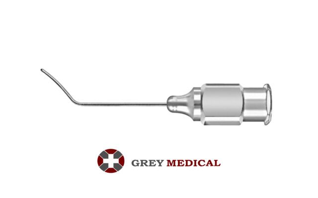 Air injection cannula, 27 gauge, angled 45º, 10.0mm from bend to tip