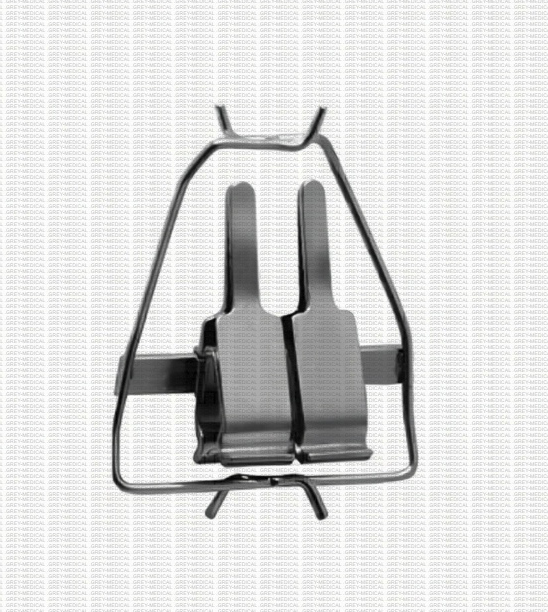 ABB-1A Double Clamp With Frame Matte Finish For Thick Walled Arteries