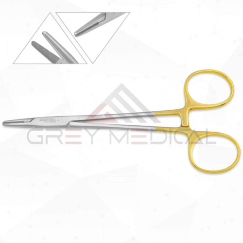 Baumgartner Needle Holder - Tungsten Carbide Serrated jaws,