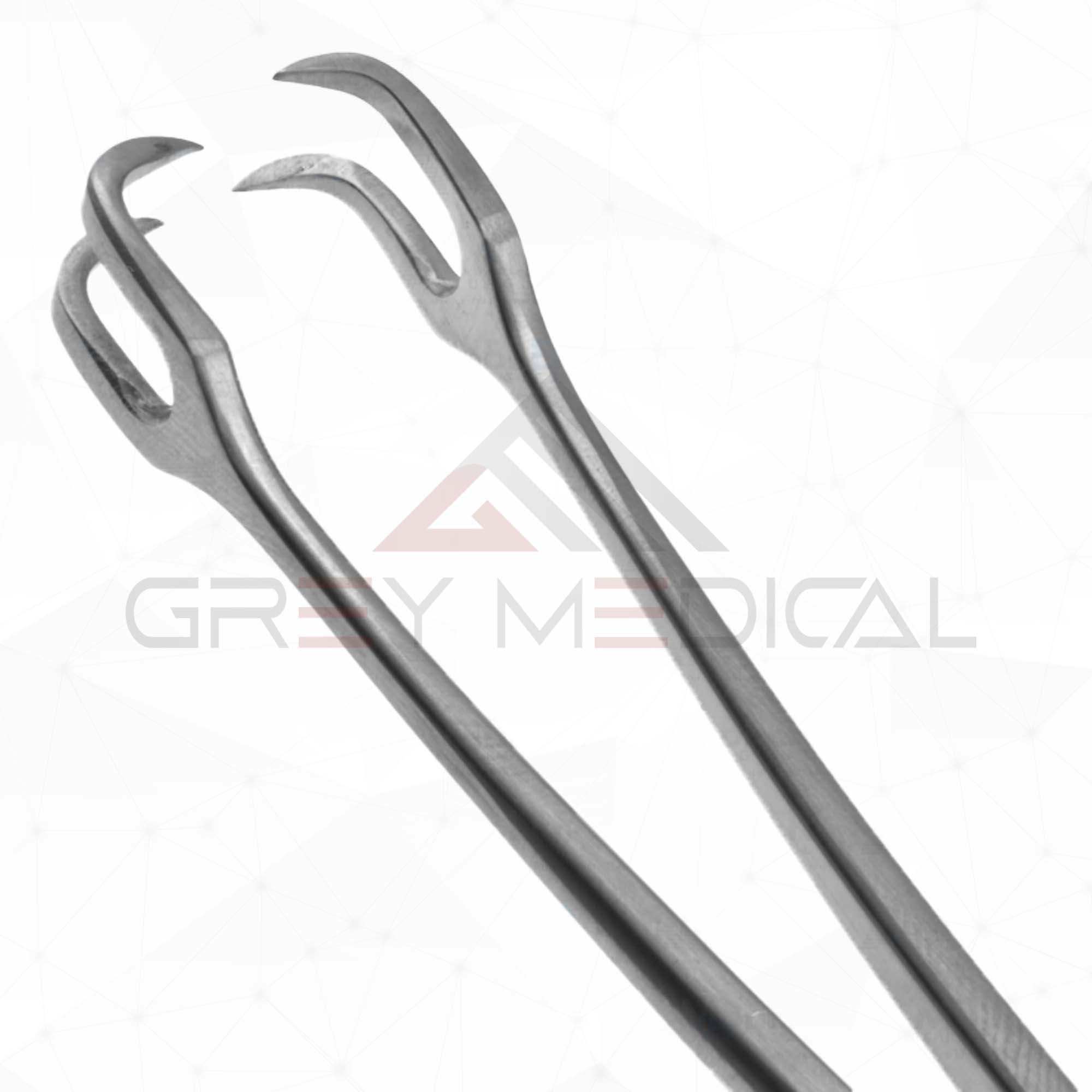 Tenaculum Forceps Schroeder Marrone – 9,5 Cm, Strumento Ginecologico, HYQUALTY