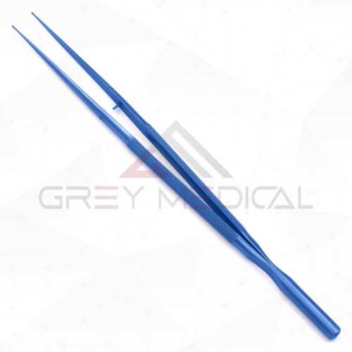 Ring tip Titanium Forceps Round Handle w/Counter balance - Image 2