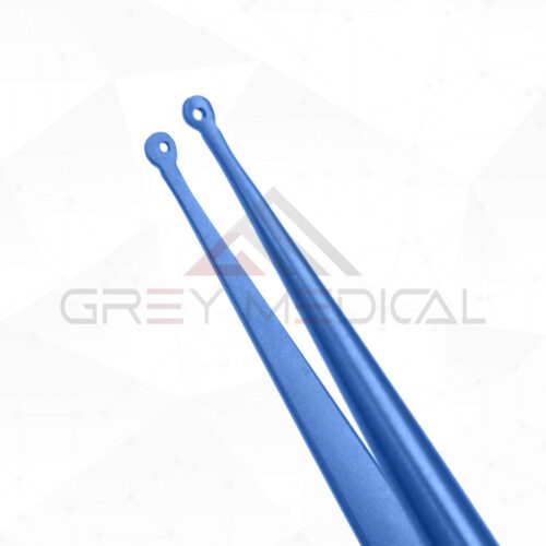 Ring tip Titanium Forceps Round Handle w/Counter balance - Image 3