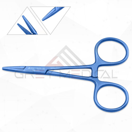 Hartman Mosquito Titanium Forceps Ring Handle, w/Ratchet