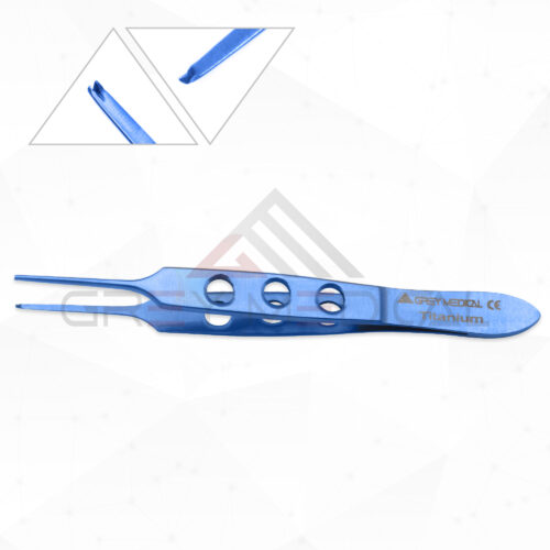 Bishop-Harmon Forceps (Fine) Flat Handle, Titanium