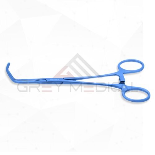 Beck Infant Aorta Clamp – Angled DeBakey Atraumatic jaws, Straight Shanks, Titanium, 6.5” (16cm)