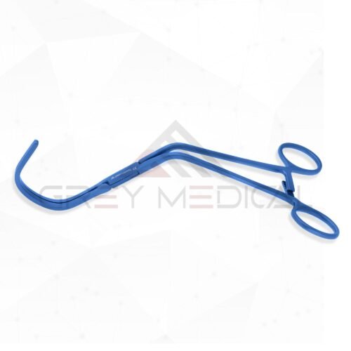 Kay Aorta Clamp – Angled DeBakey Atraumatic jaws, Angled Shanks, Titanium, 8” (20cm)