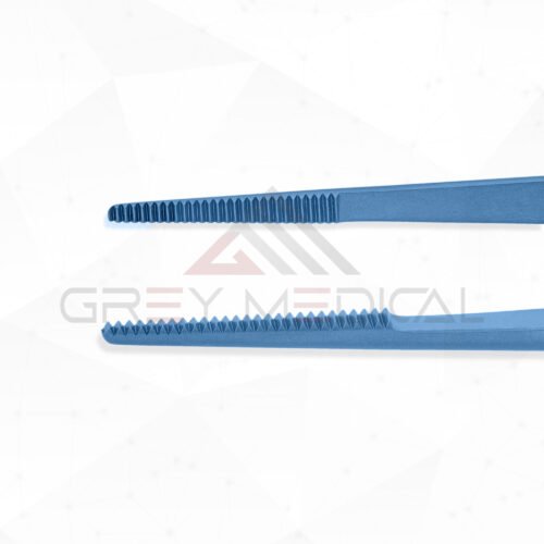 Straight-1mm-Serrated-tips,-Titanium,-8.25