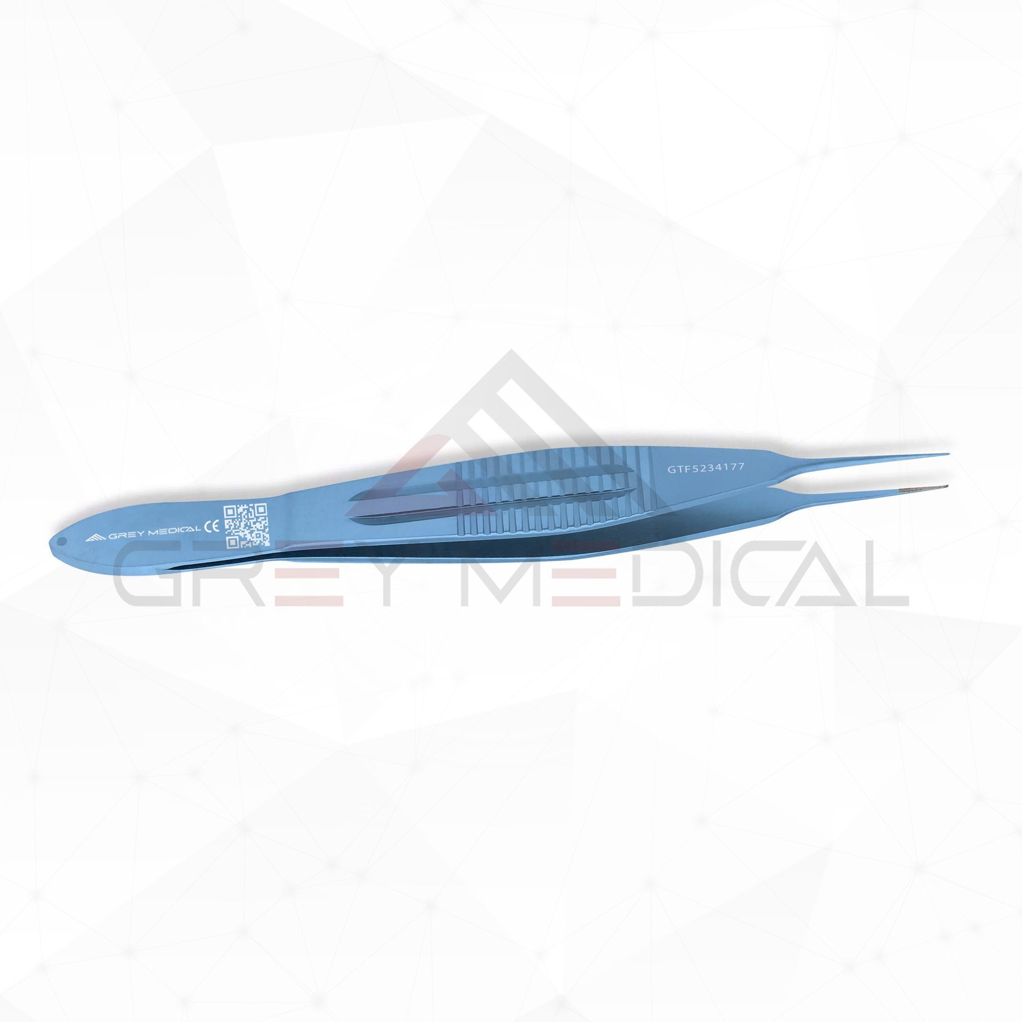 Titanium Castroviejo Bone Suture Forceps – Straight, 0.12mm 1X2 Teeth, Ophthalmic