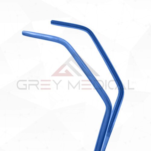 Satinsky Clamp Angled DeBakey Atraumatic jaws, Curved Shanks, Titanium - Image 3