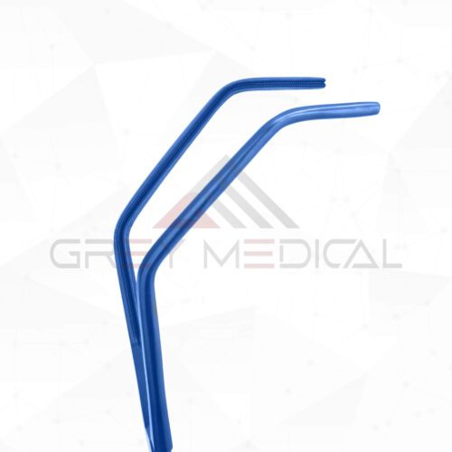 Satinsky Clamp Angled DeBakey Atraumatic jaws, Curved Shanks, Titanium - Image 4